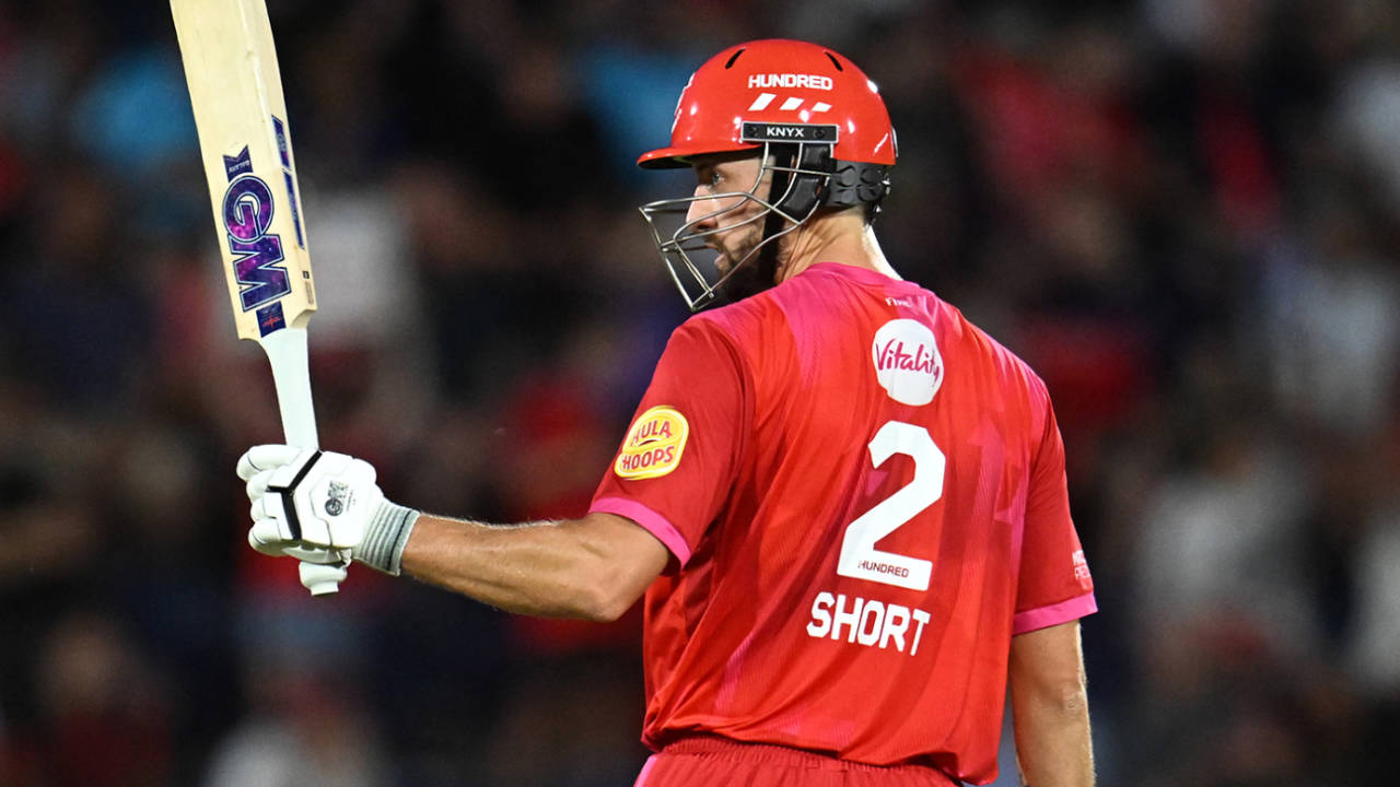 Matt Short batted through the chase, Welsh Fire vs Southern Brave, Men's Hundred, Sophia Gardens, August 3, 2026