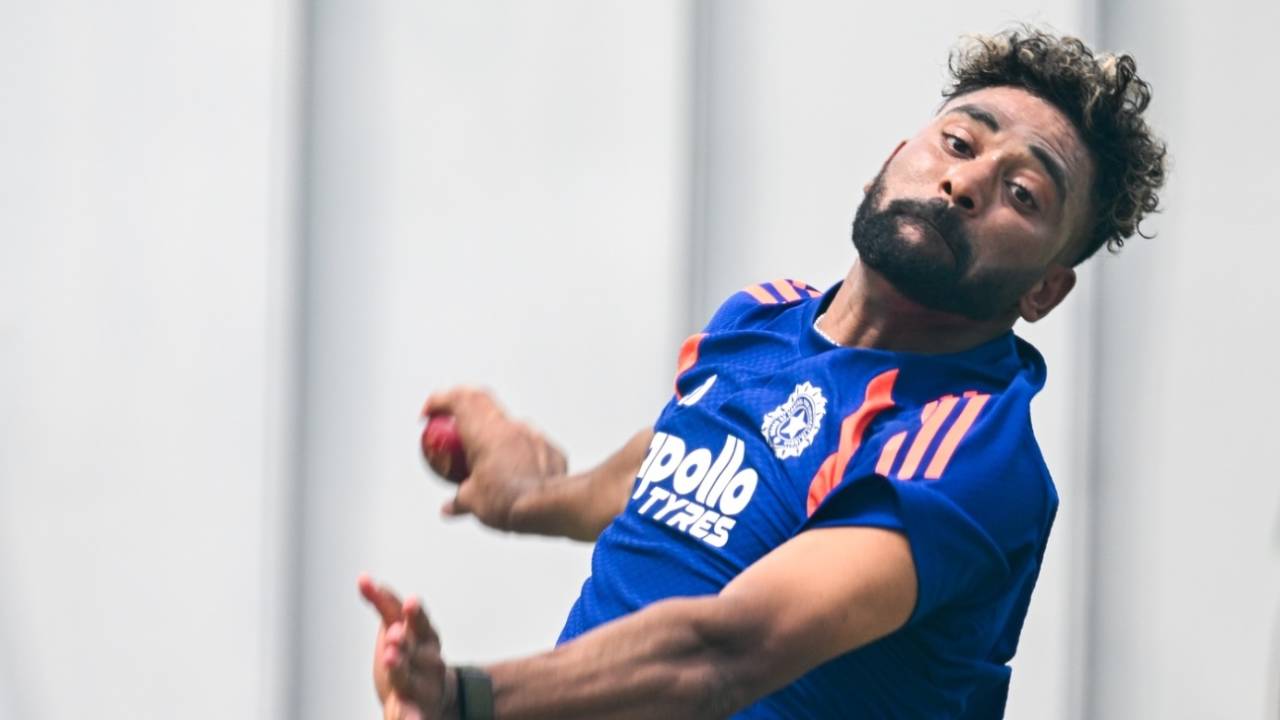 Mohammed Siraj bends his back during practice, Sri Lanka vs India, Colombo, August 5, 2026