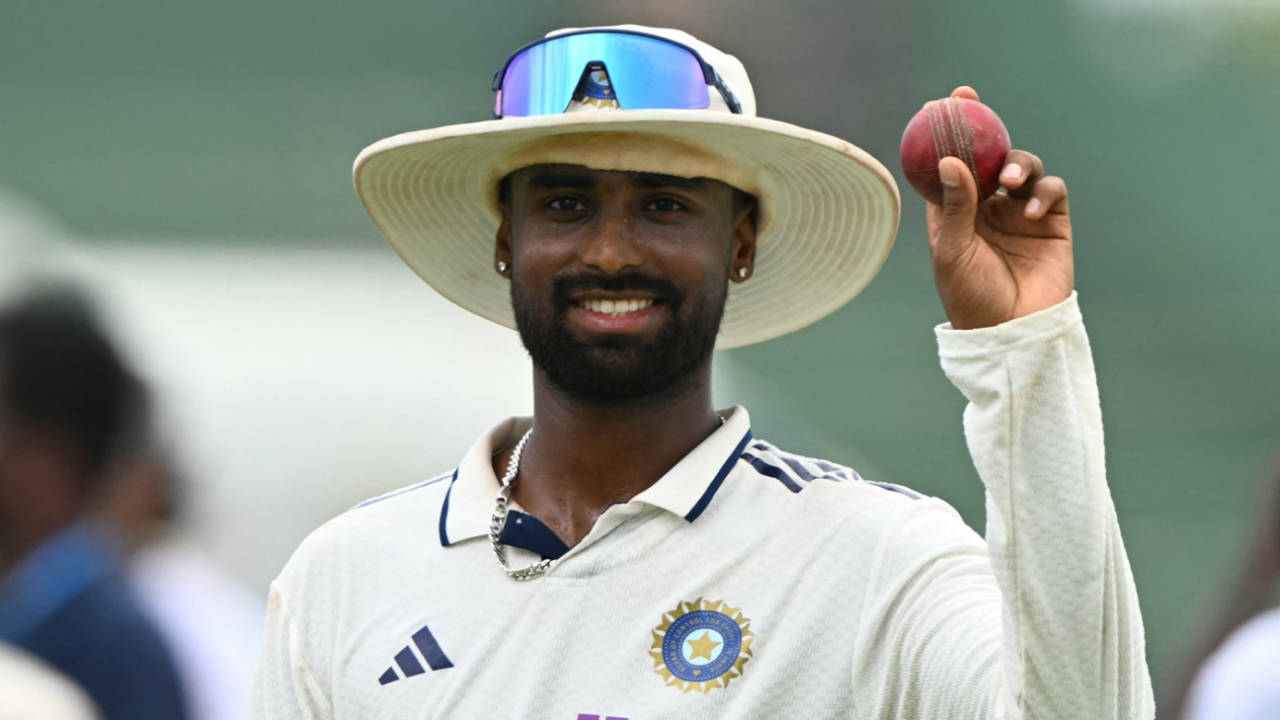Manav Suthar spun his way to a five-for with the old ball, 1st Test, Galle, 5th day, August 19, 2026