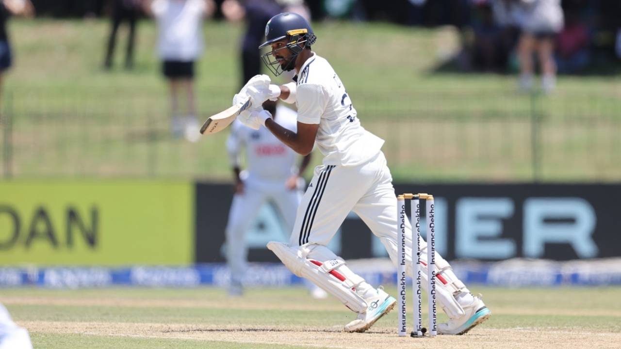 Devdutt Padikkal plays it on the off side, Sri Lanka vs India, 2nd Test, Day 1, Colombo, August 23, 2026