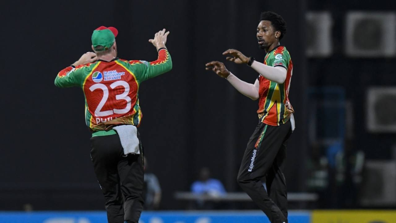 Khary Pierre made big inroads at the top, Antigua and Barbuda Falcons vs Guyana Amazon Warriors, CPL 2026, North Sound, August 23, 2026