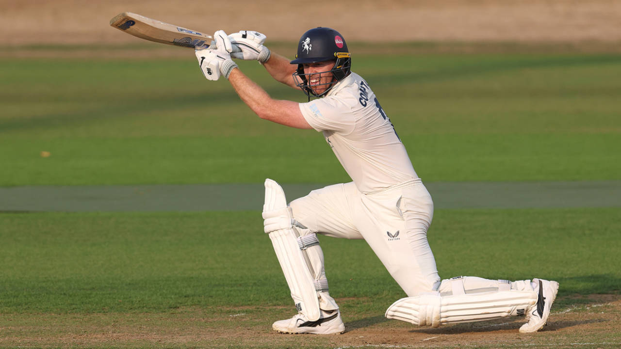Ben Compton drives on his way to fifty, Northamptonshire vs Kent, County Championship, Wantage Road, August 27, 2026