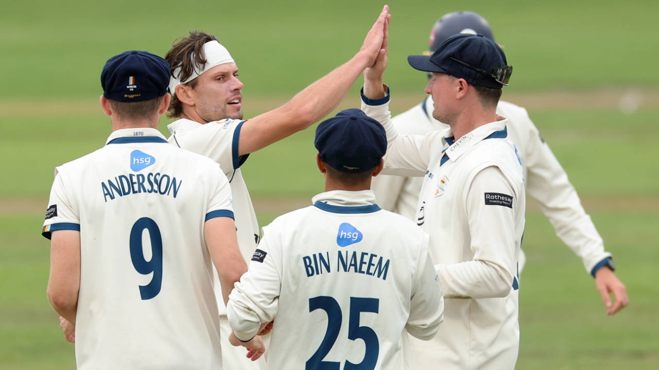 Brett Randell claimed his third wicket of the innings, Gloucestershire vs Derbyshire, Bristol, County Championship Division Two, September 3, 2026