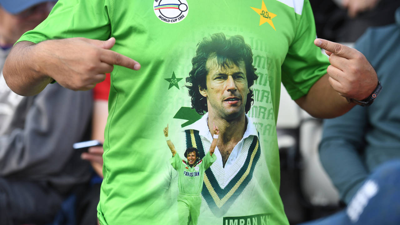 A Pakistan supporter wears an Imran Khan shirt at Edgbaston, England vs Pakistan, 3rd Men's Test, Edgbaston, 1st Day, September 9, 2026