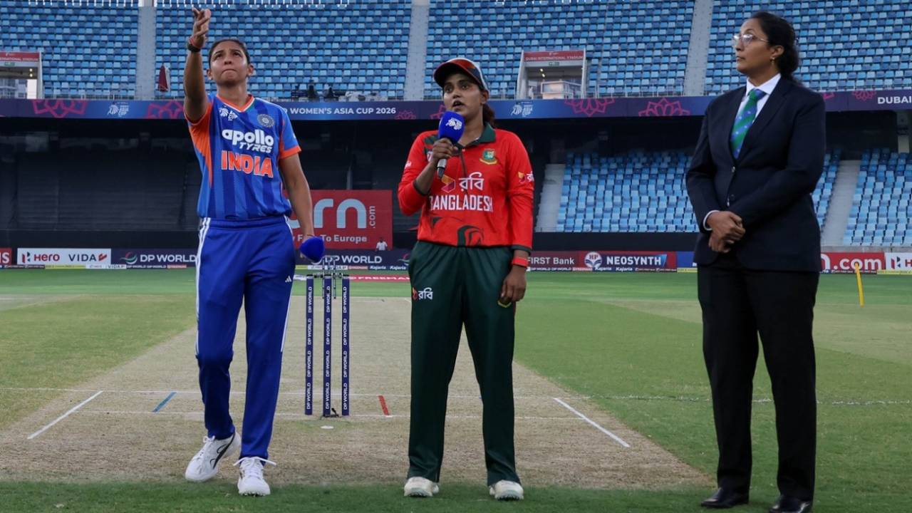 Harmanpreet Kaur and Nigar Sultana at the toss, India vs Bangladesh, Women's T20 Asia Cup, semi-final, Dubai, September 10, 2026 Harmanpreet Kaur and Nigar Sultana at the toss, India vs Bangladesh, Women's T20 Asia Cup, semi-final, Dubai, September 10, 2026