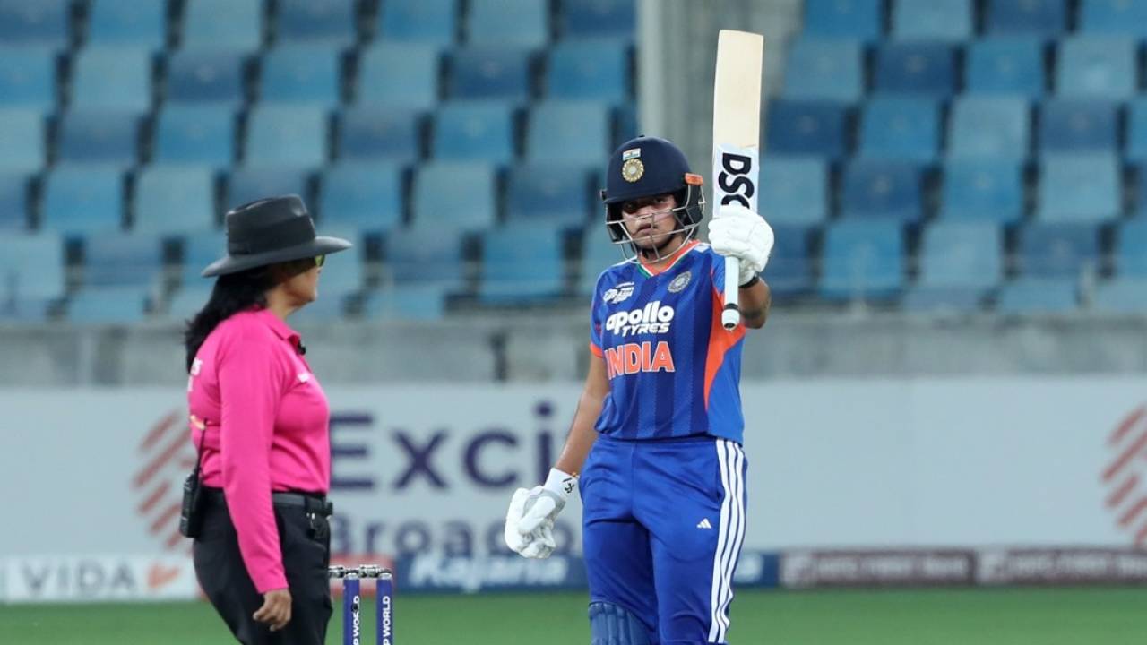 Shafali Verma got to fifty off 35 balls, India vs Bangladesh, Women's T20 Asia Cup, semi-final, Dubai, September 10, 2026 Shafali Verma got to fifty off 35 balls, India vs Bangladesh, Women's T20 Asia Cup, semi-final, Dubai, September 10, 2026