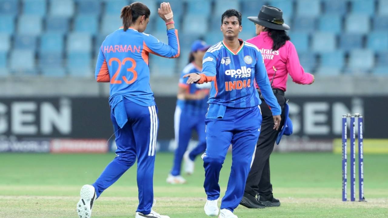 An air of nonchalance from Deepti Sharma after taking a wicket, India vs Bangladesh, Women's T20 Asia Cup, semi-final, Dubai, September 10, 2026