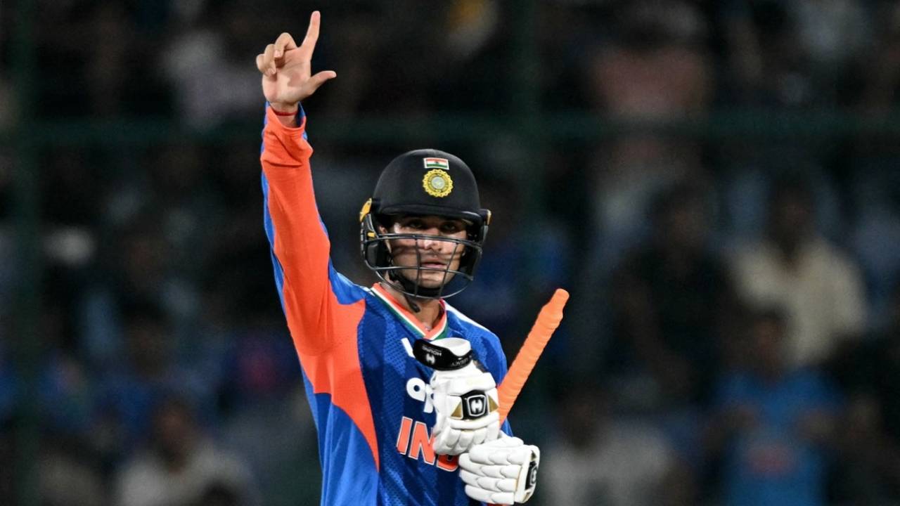 Abhishek Sharma hit his half-century in 22 balls, 1st T20I, Delhi, September 13, 2026