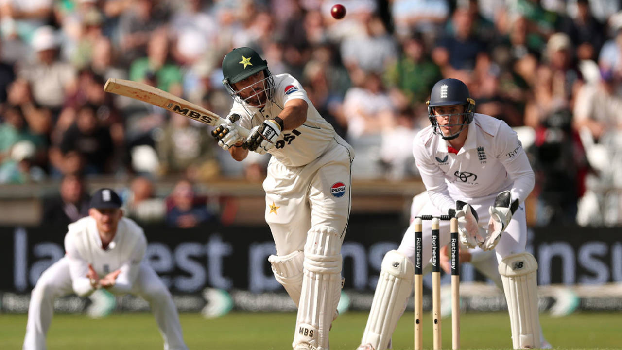 Salman Agha works into the leg side, England vs Pakistan, 1st Test, Headingley, September 14, 2026
