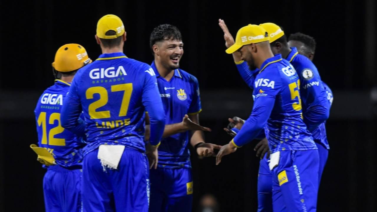 AM Ghazanfar picked up three wickets in the third over, Barbados Tridents vs Guyana Amazon Warriors, CPL 2026, Bridgetown, September 13, 2026