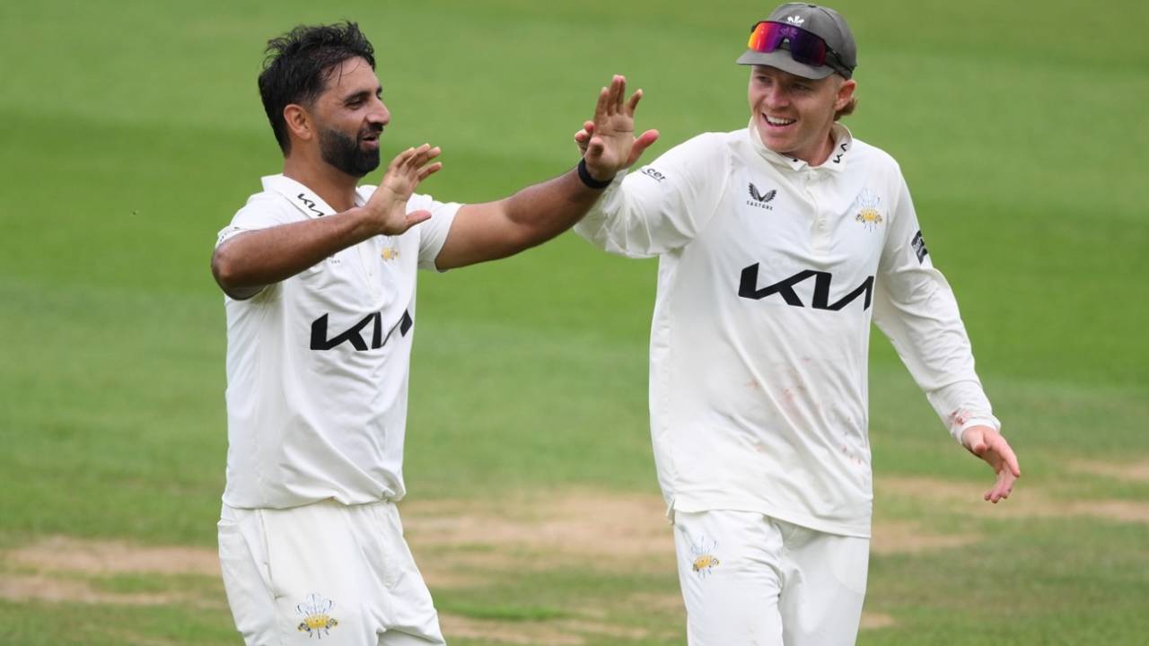 Auqib Nabi was in the wickets, Surrey vs Glamorgan, County Championship, The Oval, September 15, 2026
