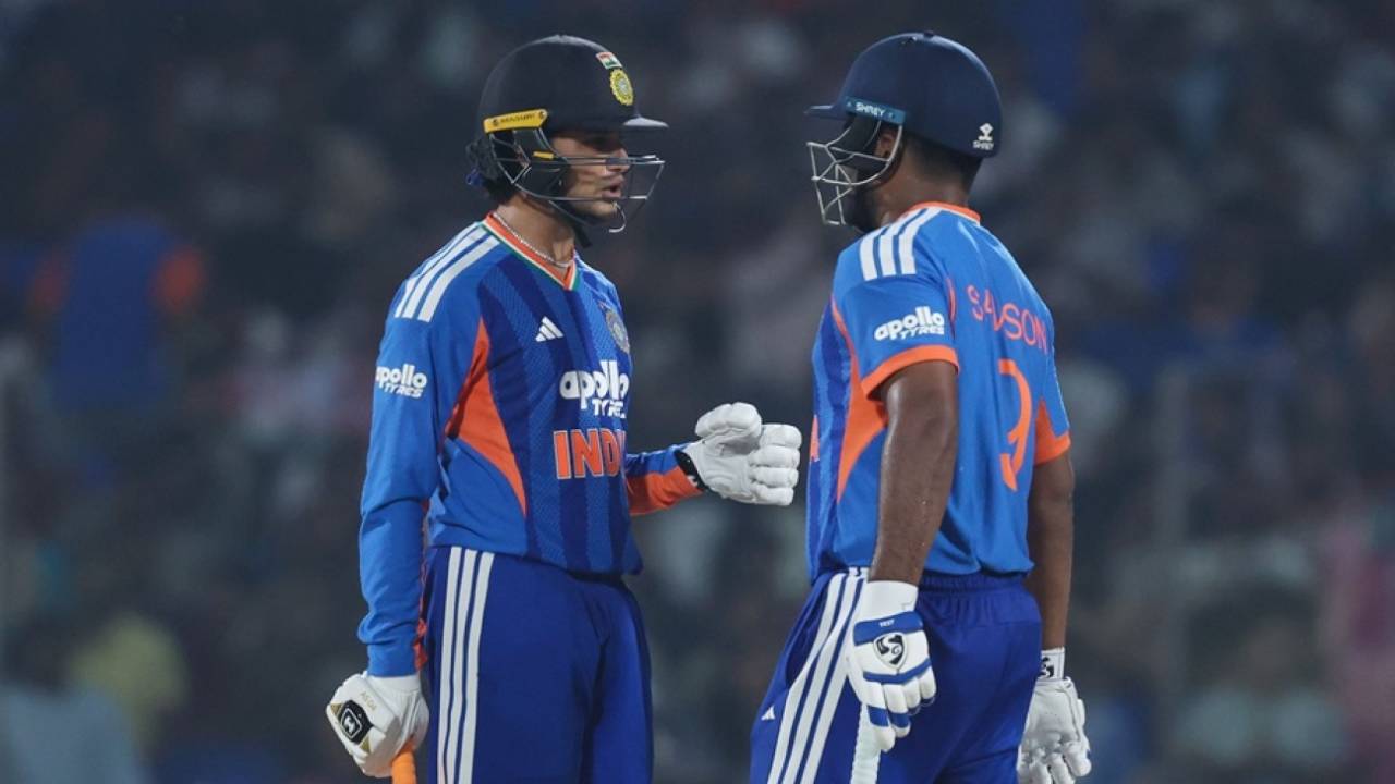 Abhishek Sharma and Sanju Samson bump fists, Afghanistan vs India, 2nd T20I, New Delhi, September 15, 2026