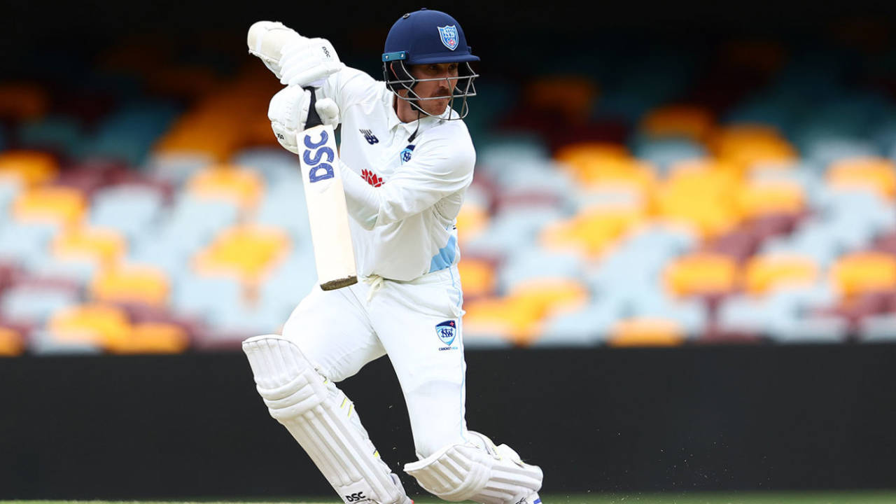 Nic Maddinson drives, Queensland vs New South Wales, Sheffield Shield, Gabba, February 9, 2025