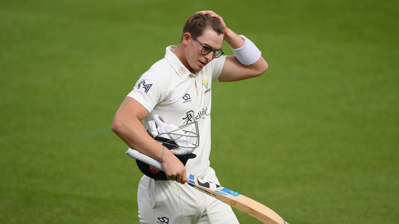 Asa Tribe finally fell for 155, Surrey vs Glamorgan, County Championship Division One, September 17, 2026