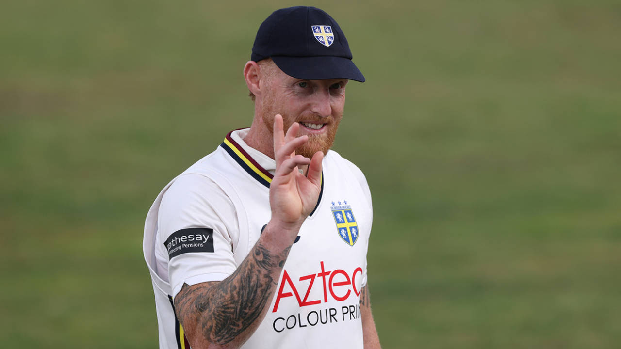 Ben Stokes acknowledges the crowd's applause, Durham vs Worcestershire, Chester-le-Street, September 17, 2026