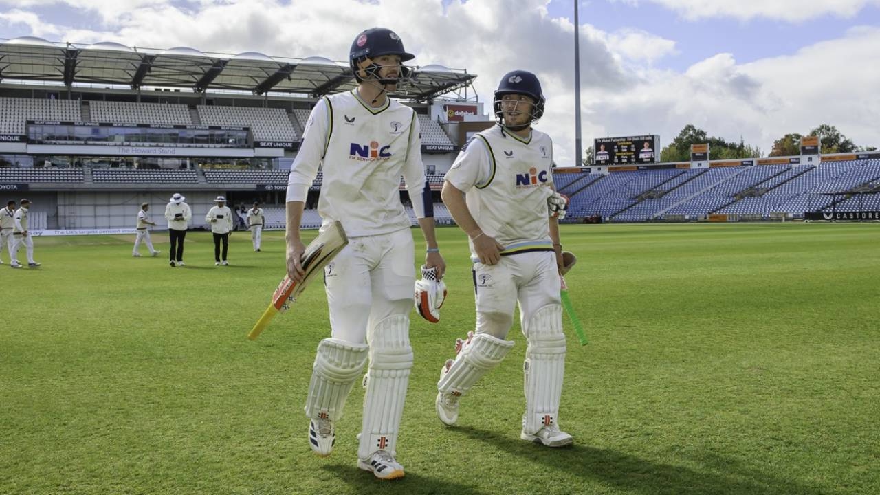 George Hill and Dom Bess added 166 for the seventh wicket, Rothesay County Championship, Yorkshire vs Somerset, Leeds, September 17, 2026