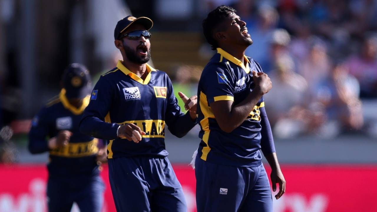 Sachindu Colombage claimed Joe Root as his maiden international wicket, England vs Sri Lanka, 1st men's ODI, Chester-le-Street, September 22, 2026