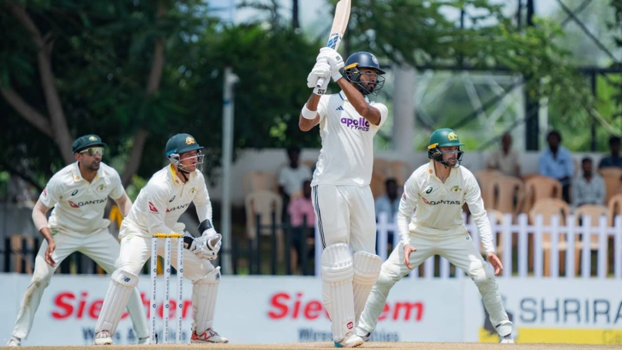 Devdutt Padikkal scored a steady fifty, India A vs Australia A, 1st unofficial Test, Puducherry, 3rd day, September 24, 2026