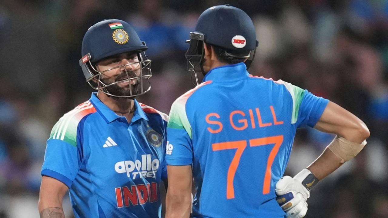 Virat Kohli chats with Shubman Gill between overs, India vs West Indies, 1st ODI, Thiruvananthapuram, September 27, 2026