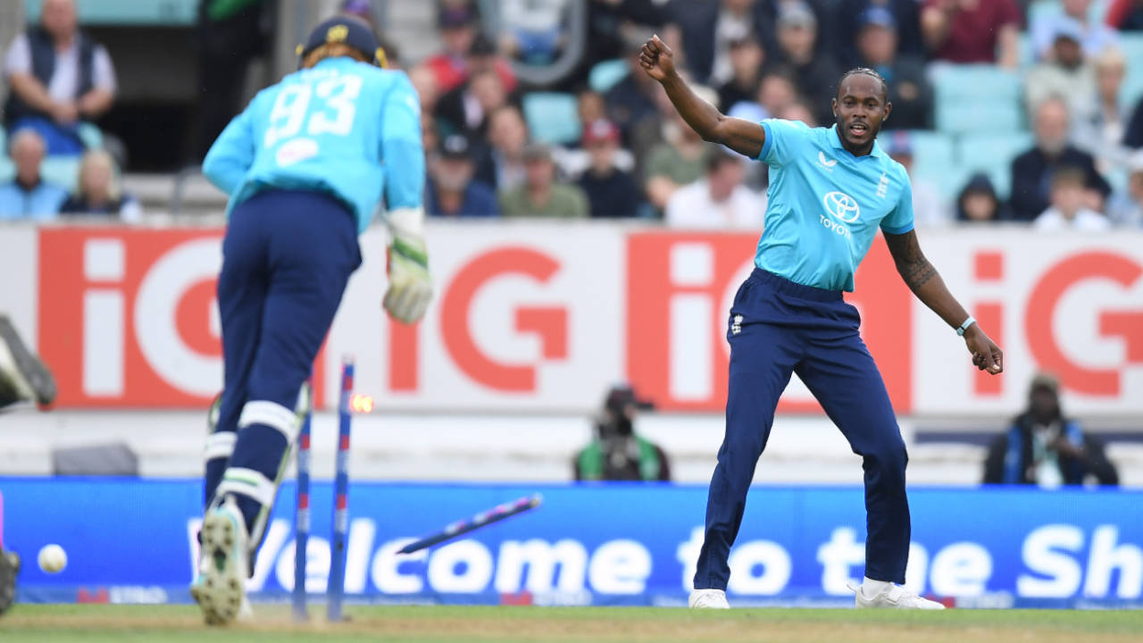 Jofra Archer's direct hit did for Pavan Rathnayake, despite Jordan Cox breaking the stumps first, England vs Sri Lanka, 3rd ODI, The Oval, September 27, 2026