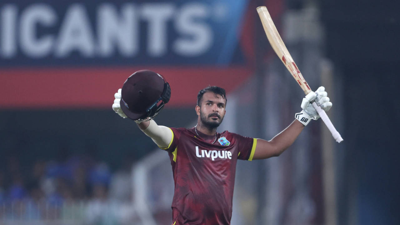 Amir Jangoo brought up a sparkling century in Guwahati, India vs West Indies, 2nd ODI, Guwahati, September 30, 2026