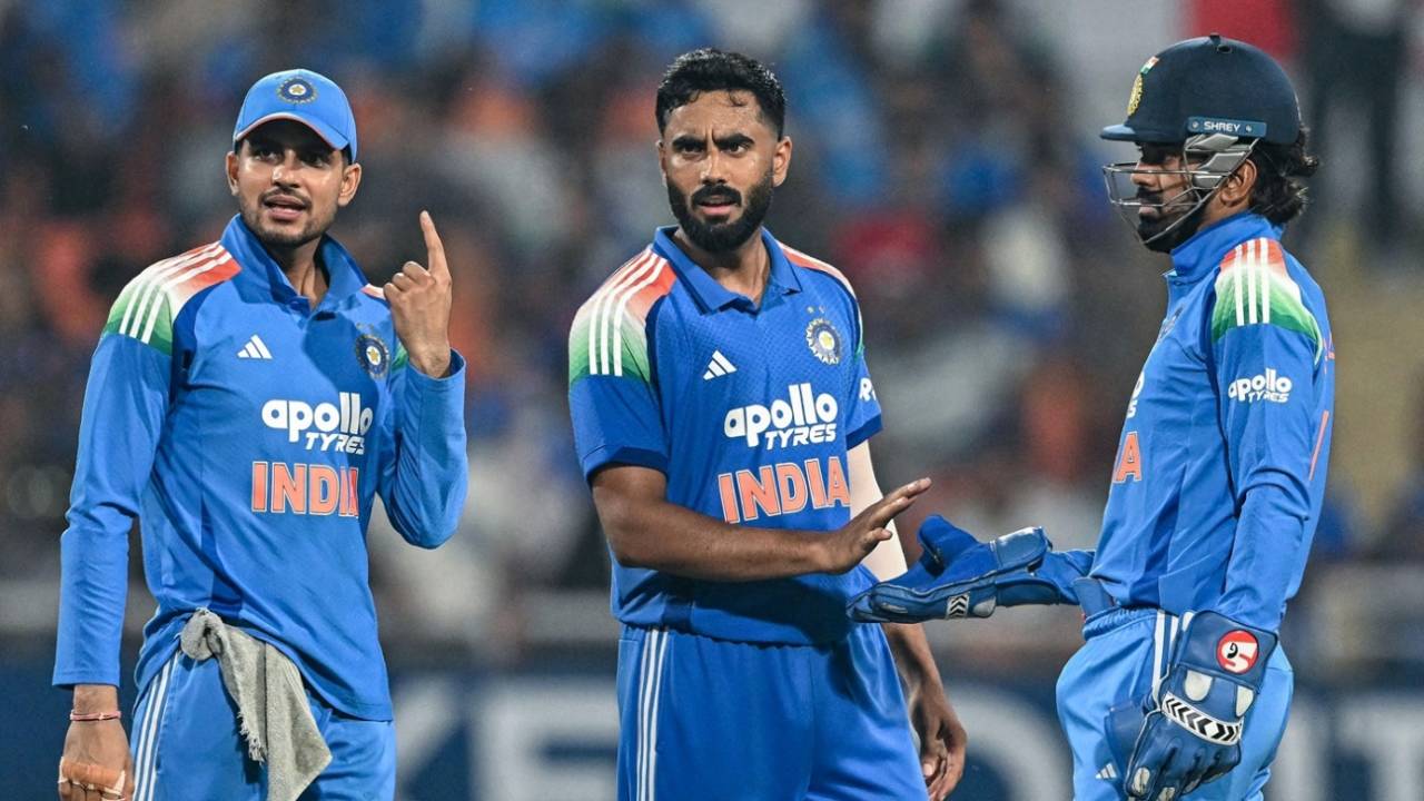 Naman Dhir picked up his first international wicket, India vs West Indies, 3rd ODI, New Chandigarh, October 3, 2026