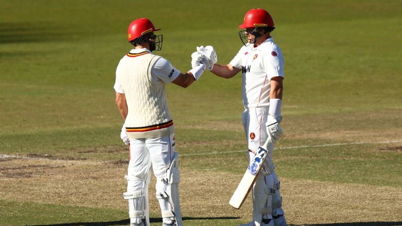 Jake Lehmann and Ben Manenti both made half-centuries, Victoria vs South Australia, day 2, Sheffield Shield, Junction Oval, October 8, 2026