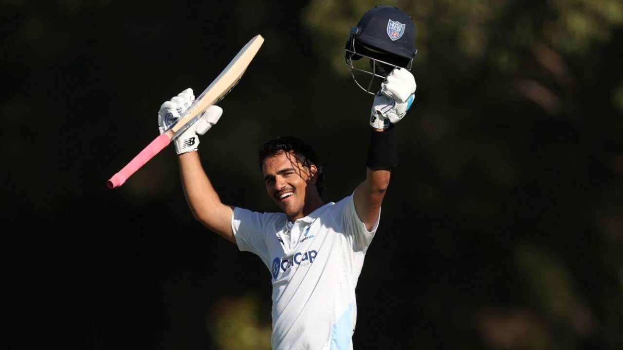 Ollie Davies made his maiden first-class double century, New South Wales vs Tasmania, day 2, Sheffield Shield, Cricket Central, Sydney, October 9, 2026