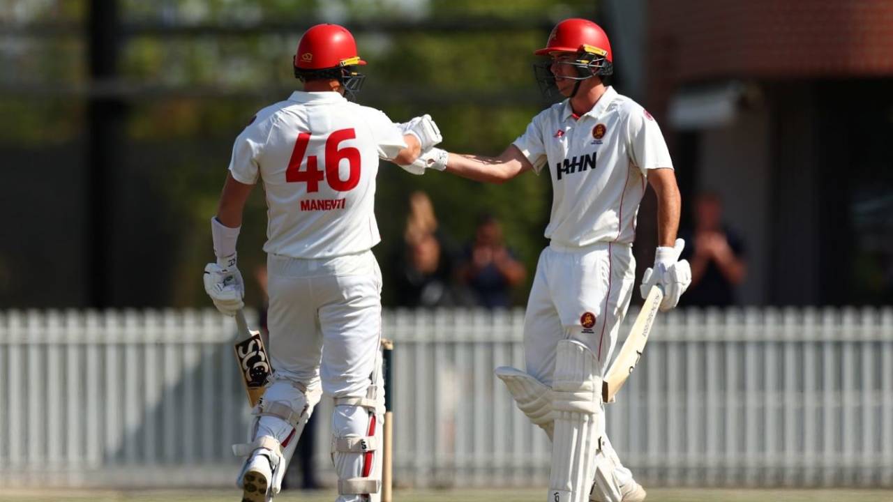 Ben Manenti and Noah McFadyen made their maiden centuries, Victoria vs South Australia, day 3, Sheffield Shield, Junction Oval, October 9, 2026