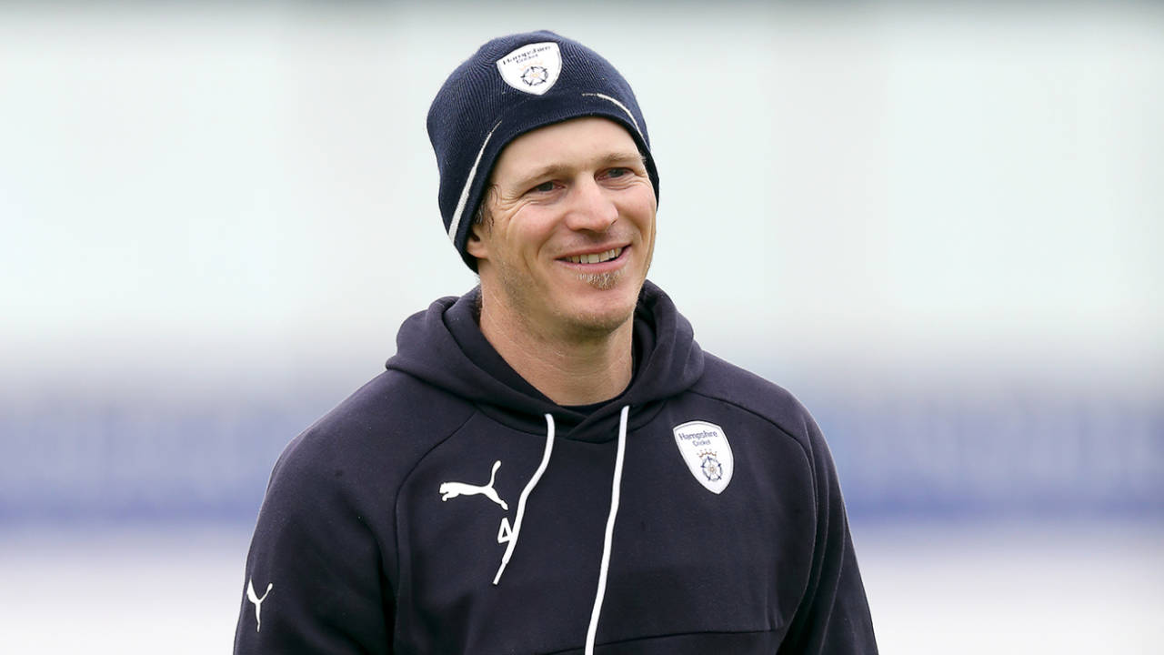 Jimmy Adams smiles before the start of play, Yorkshire vs Hampshire, April 7, 2017