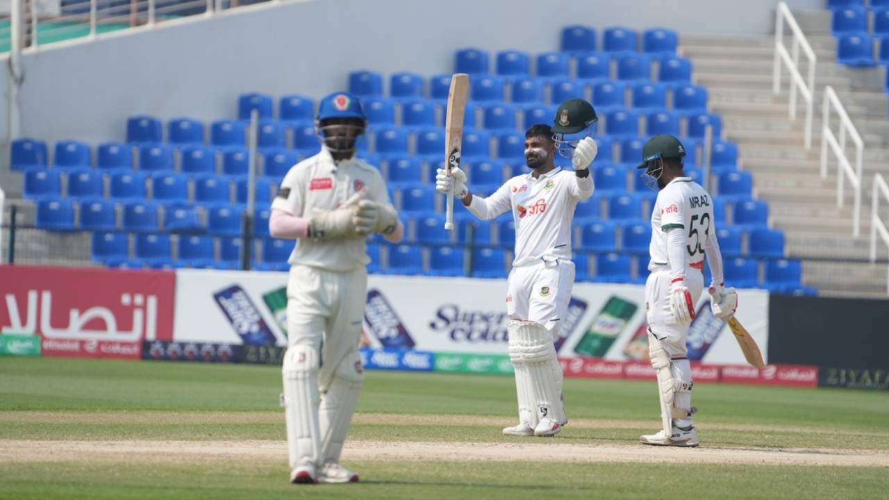 Litton Das celebrates a century, Afghanistan vs Bangladesh, Only Test, Abu Dhabi, 4th day, October 12, 2026