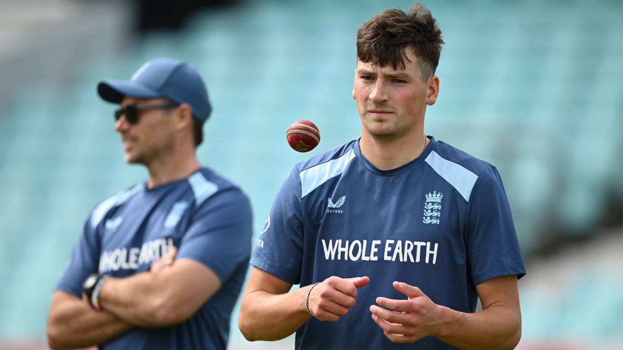 Henry Crocombe at an England training session ahead of the second Test, The Oval, June 15, 2026