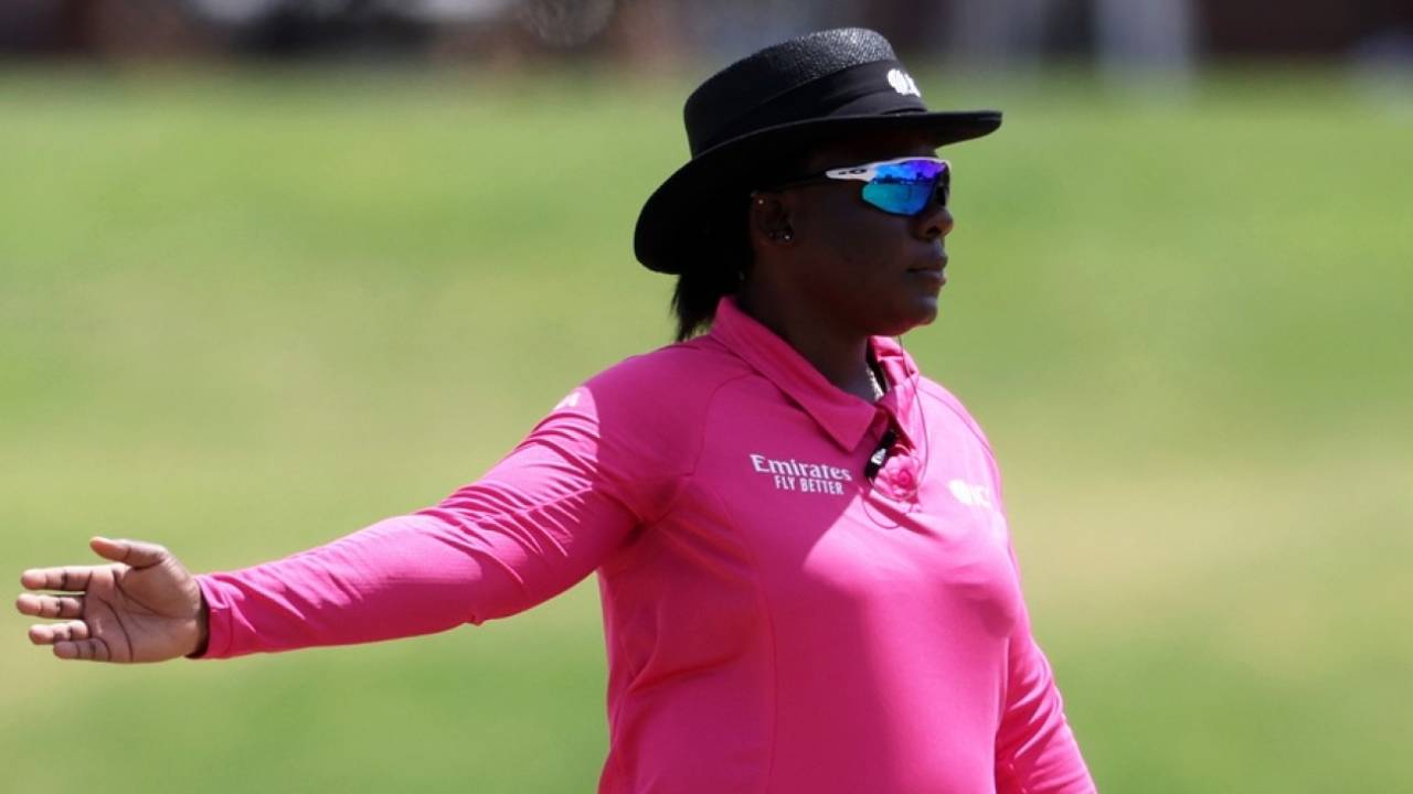 Sarah Dambanevana officiated in the inaugural Under-19 Women's T20 World Cup in South Africa in 2023