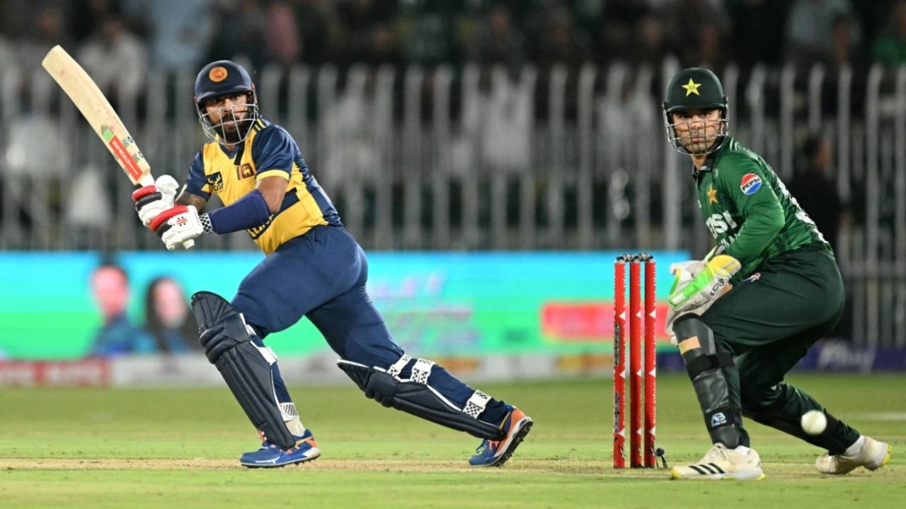 Kusal Mendis works the ball into the leg side, Pakistan vs Sri Lanka, 3rd T20I, Rawalpindi, October 13, 2026