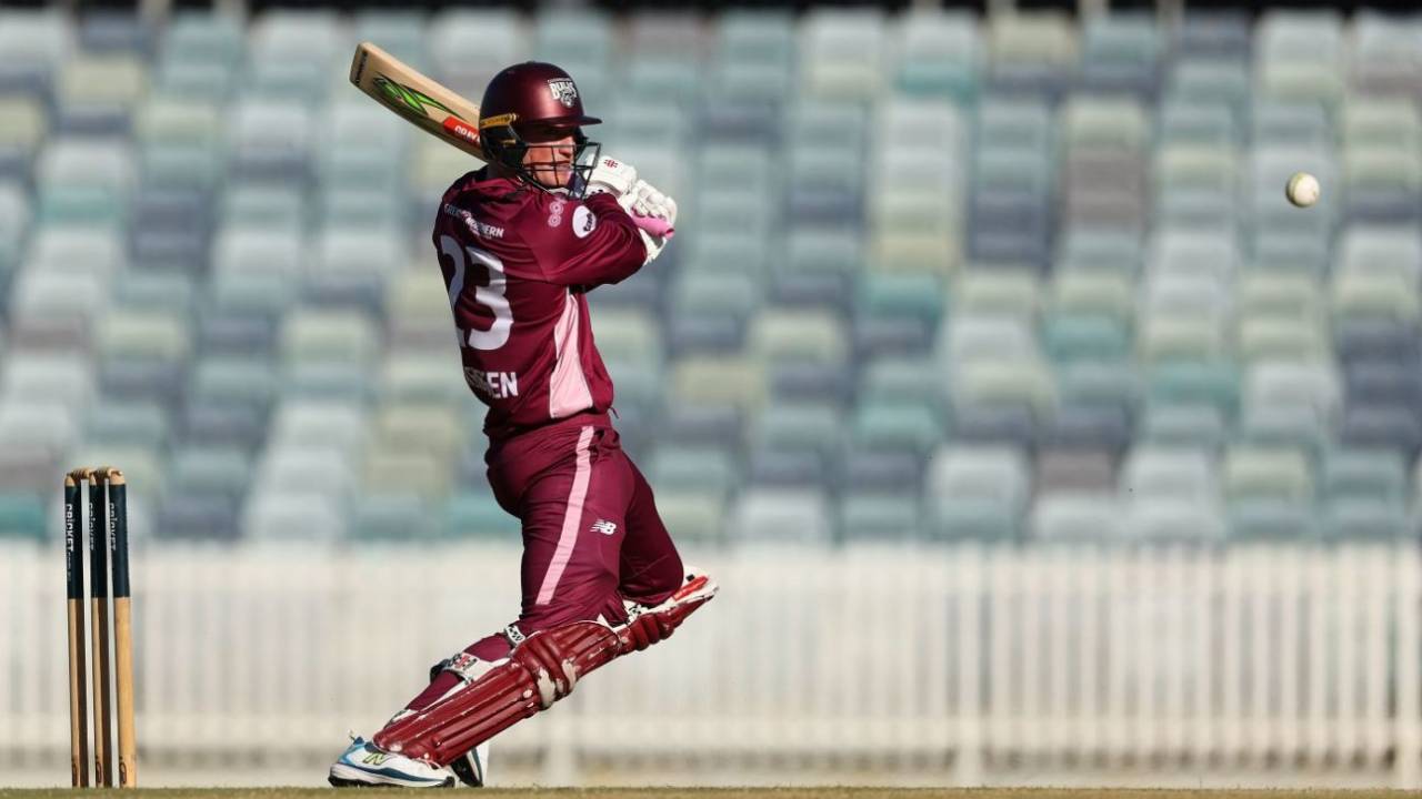 Hugh Weibgen made 103 from 83 balls, Queensland vs Western Australia, One-Day Cup, WACA Ground, October 13, 2026