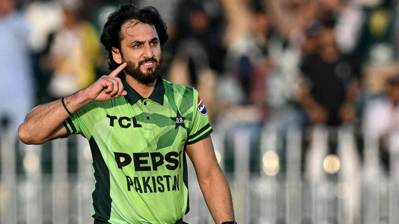 Salman Agha celebrates reaching his fourth ODI hundred, Pakistan vs Sri Lanka, ODI tri-series, Rawalpindi, October 18, 2026