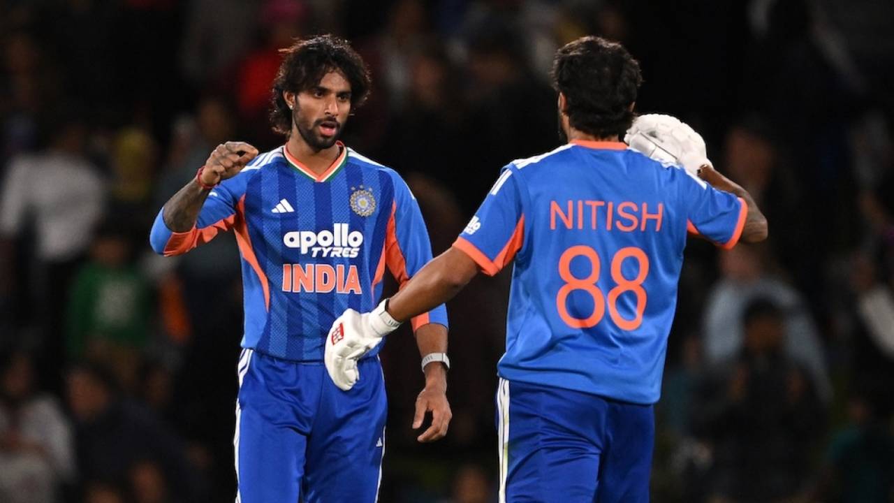 Tilak Varma and Nitish Kumar Reddy celebrate a thrilling victory, New Zealand vs India, 2nd T20I, Christchurch, October 24, 2026