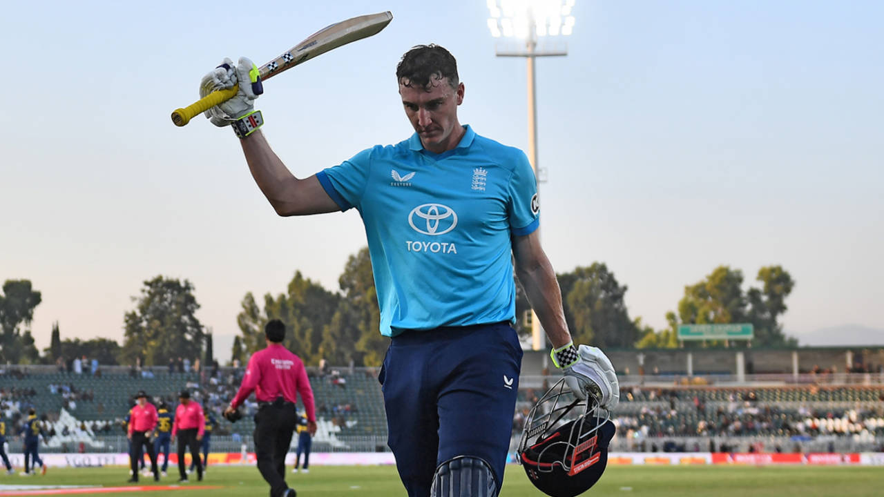Harry Brook walks off after scoring 202 from 116 balls England vs Sri Lanka, Tri-series, October 22, 2026