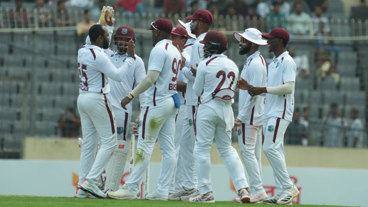 Jomel Warrican struck either side of lunch, Bangladesh vs West Indies, 1st Test, Dhaka, 1st day, October 28, 2026