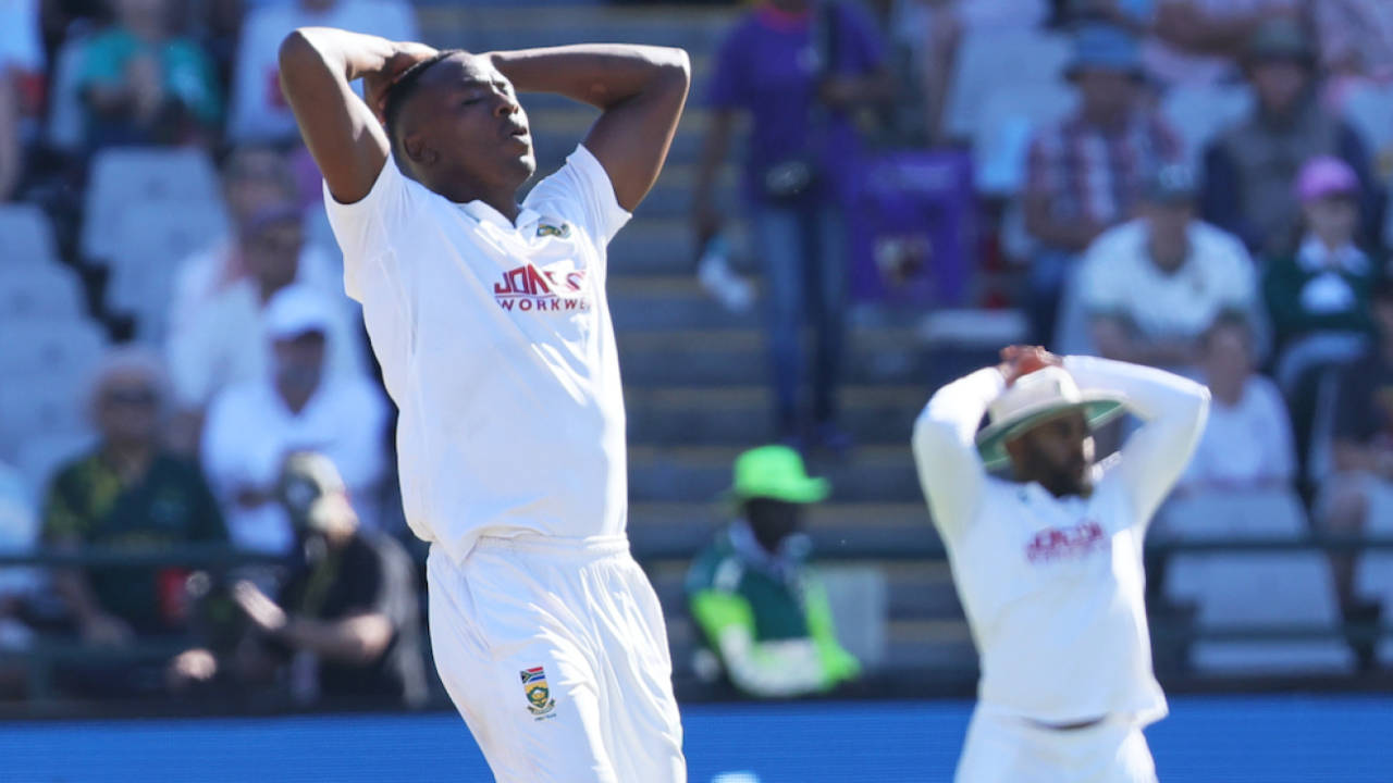 Kagiso Rabada bowled a probing session with the old ball, South Africa vs Australia, 3rd Test, Cape Town, 2nd Day, October 28, 2026