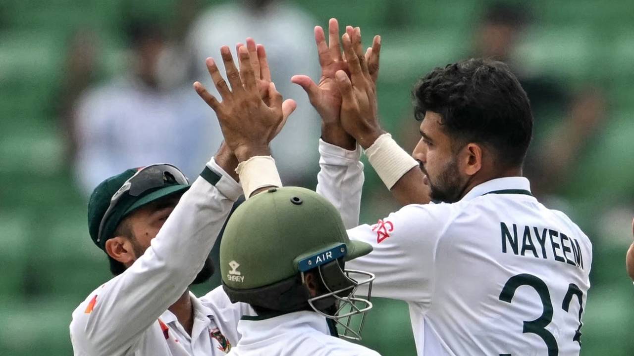 Nayeem Hasan struck in the last over before lunch, Bangladesh vs West Indies, 1st Test, Dhaka, 3rd day, October 30, 2026