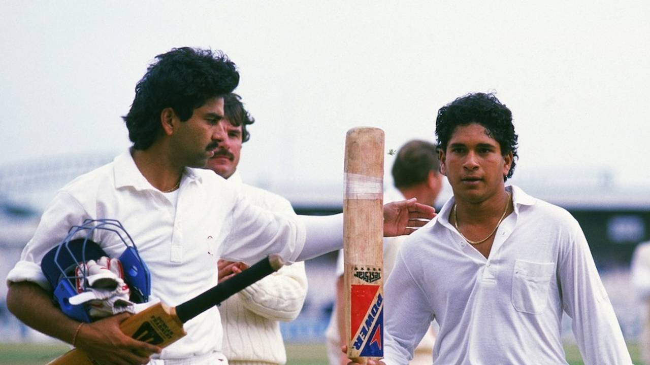 Sachin Tendulkar saved India from defeat with his maiden Test century, England v India, 2nd Test, Old Trafford, August 14, 1990
