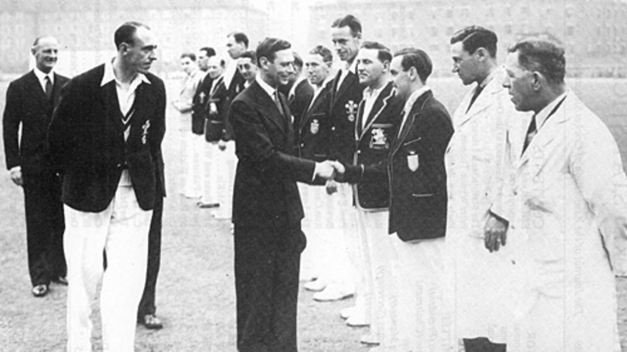 King George VI is introduced to Bernie Constable by Errol Holmes