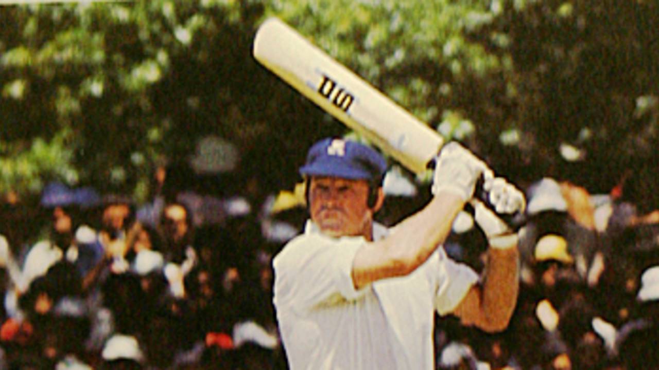 Eddie Barlow batting in his final season in first-class cricket, 1983