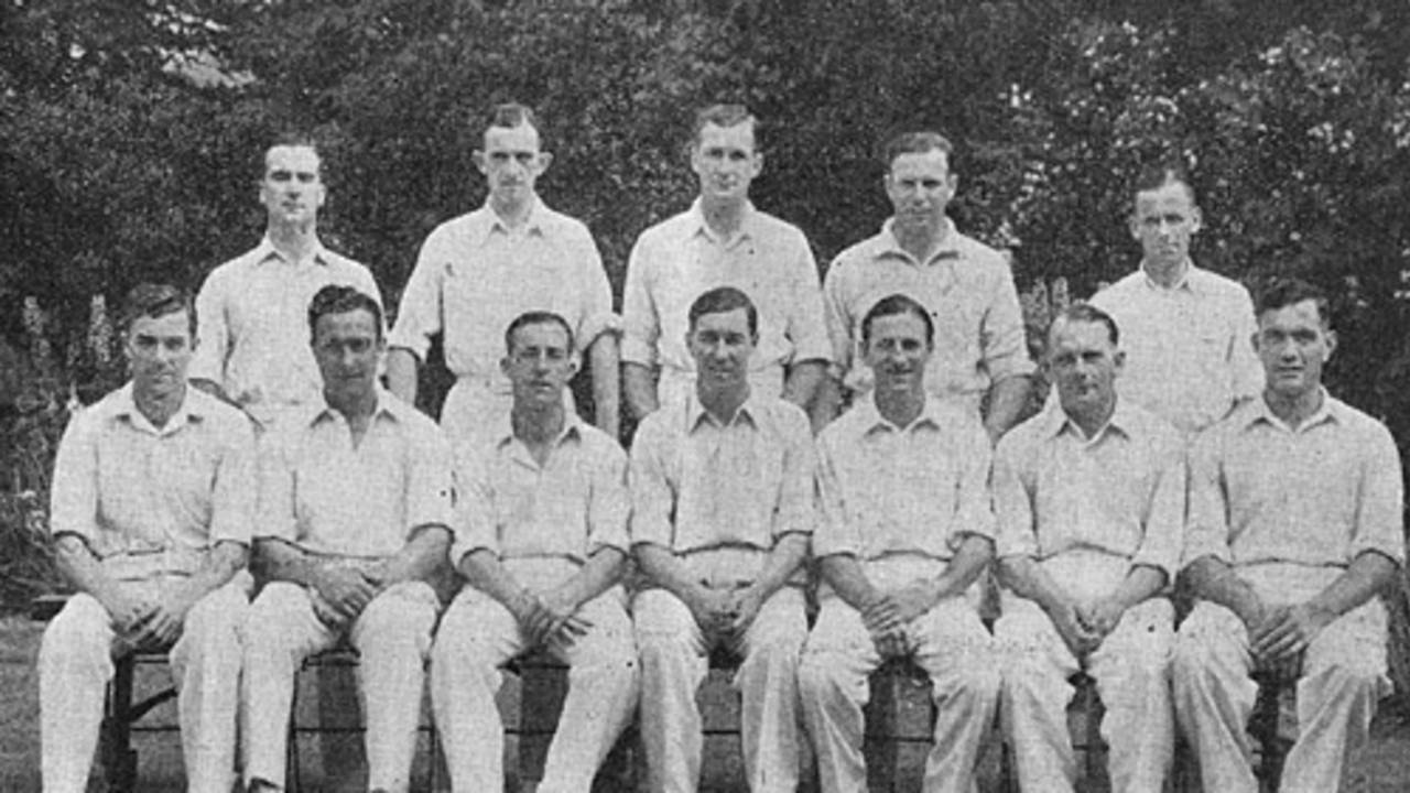 The England XI for the second Test against Australia in 1948