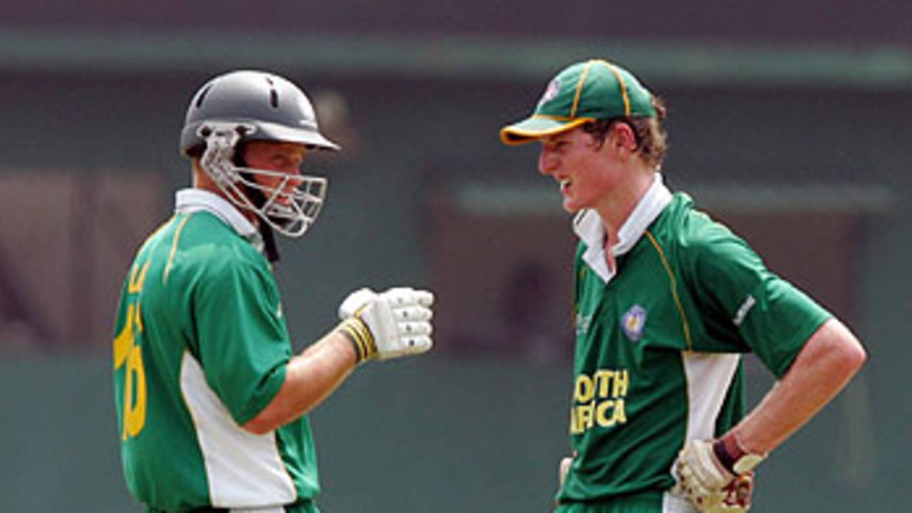 Pieter Daneel and Richard Levi of South Africa Under-19s