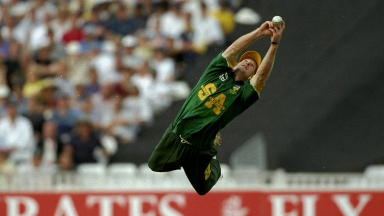 Jonty Rhodes takes an incredible flying catch, England v South Africa, Emirates Triangular Trophy, Edgbaston, August 18, 1998