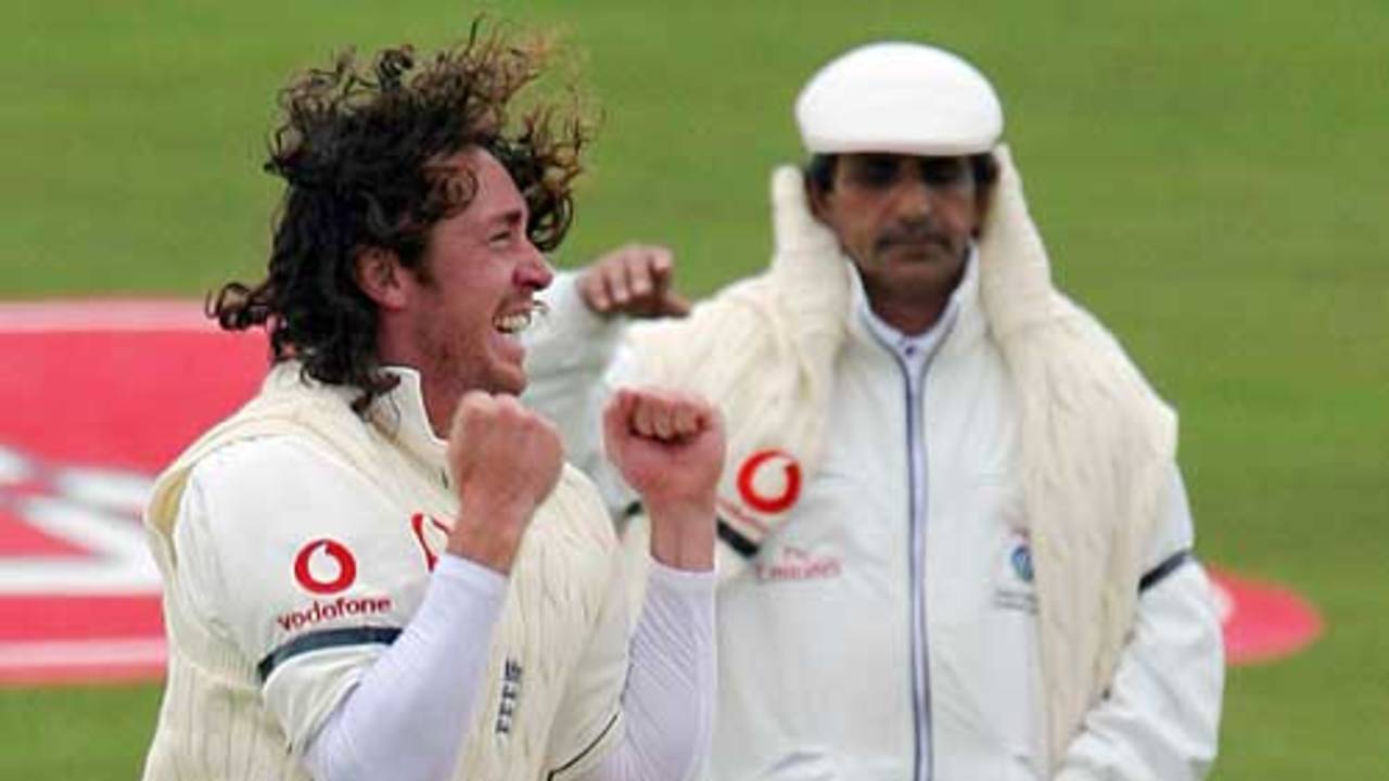 Asad Rauf raises his finger to send Sylvester Joseph on his way, England v West Indies, 2nd Test, Headingley, May 28, 2007