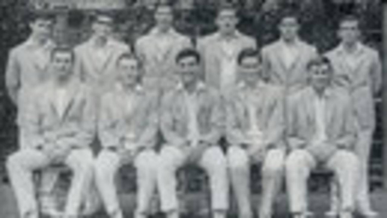The Cambridge University side of 1963 - Back row (left to right) M. G. Griffith (Magdalen), M. C. Kirkman (St. Catharine's), M. E. Miller (St. John's), A. R. Windows (Jesus), M. H. Rose (Christ's), R. C. Kerslake (St. Catharine's). Front row (left to right) R. A. Hutton (Christ's), E. J. Craig (Trinity), J. M. Brearley (St. John's) captain, A. J. G. Pearson (Jesus), R. C. White (Jesus).