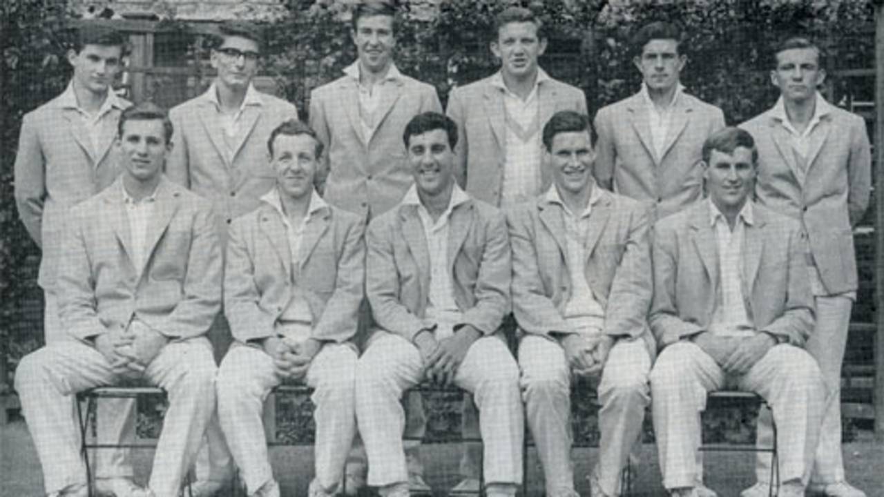 The Cambridge University side of 1963 - Back row (left to right) M. G. Griffith (Magdalen), M. C. Kirkman (St. Catharine's), M. E. Miller (St. John's), A. R. Windows (Jesus), M. H. Rose (Christ's), R. C. Kerslake (St. Catharine's). Front row (left to right) R. A. Hutton (Christ's), E. J. Craig (Trinity), J. M. Brearley (St. John's) captain, A. J. G. Pearson (Jesus), R. C. White (Jesus).